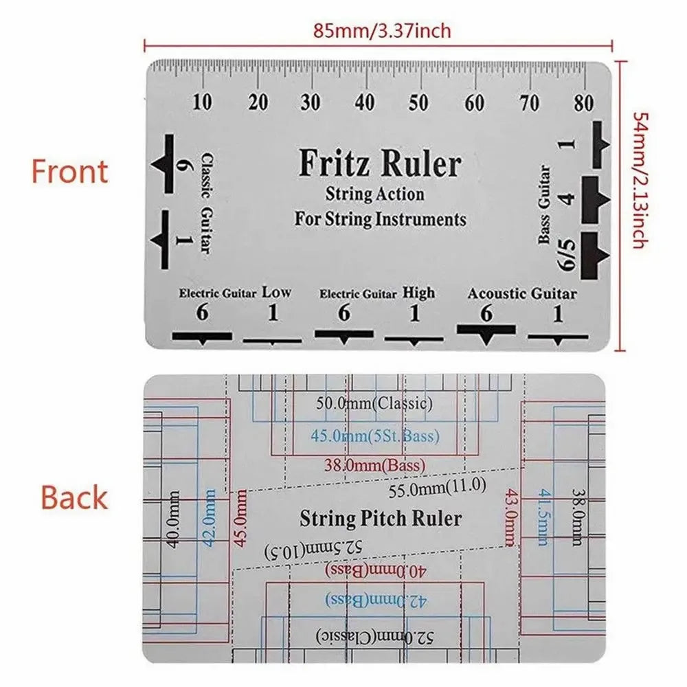 Miwayer Guitar Neck Notched Straight Edge — Luthier Tool with String Action Ruler Gauge for Gibson & Fender Electric Guitars