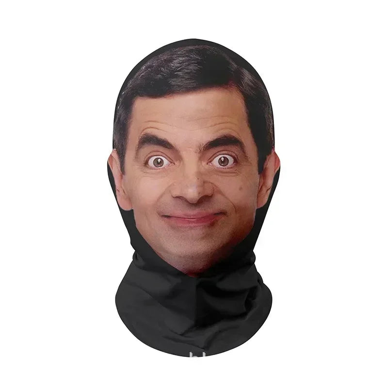 3D Printed Realistic Face Mask - Stretch Mesh Full Head Cosplay Balaclava for Role Play & Hip Hop Costume