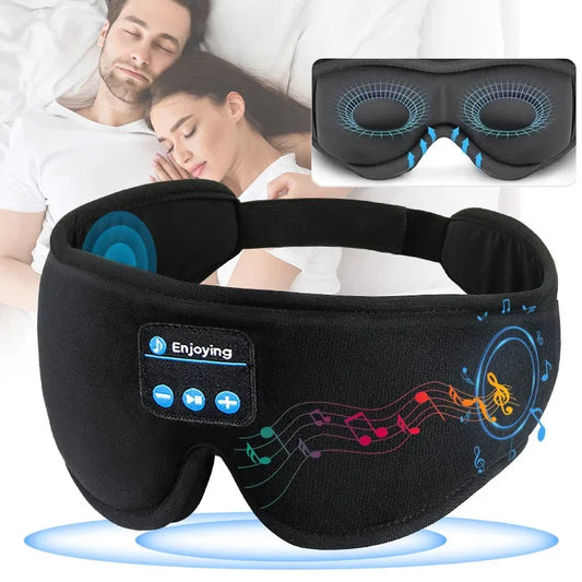 3D Eye Mask with Music Play - Bluetooth Sleeping Headphones and Built-in HD Speakers for Restful Sleep