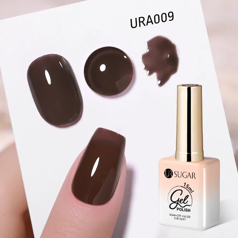 UR SUGAR Champagne Gold Silver Reflective Glitter Gel Nail Polish 15ml - Semi-Permanent Soak Off UV Manicure Art Varnish