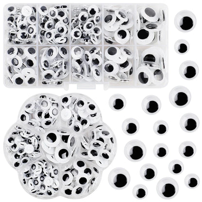 Multi-Size Googly Eyes Craft Kit - Self Adhesive & Sew On Plastic Eyes for Kids Handmade Projects