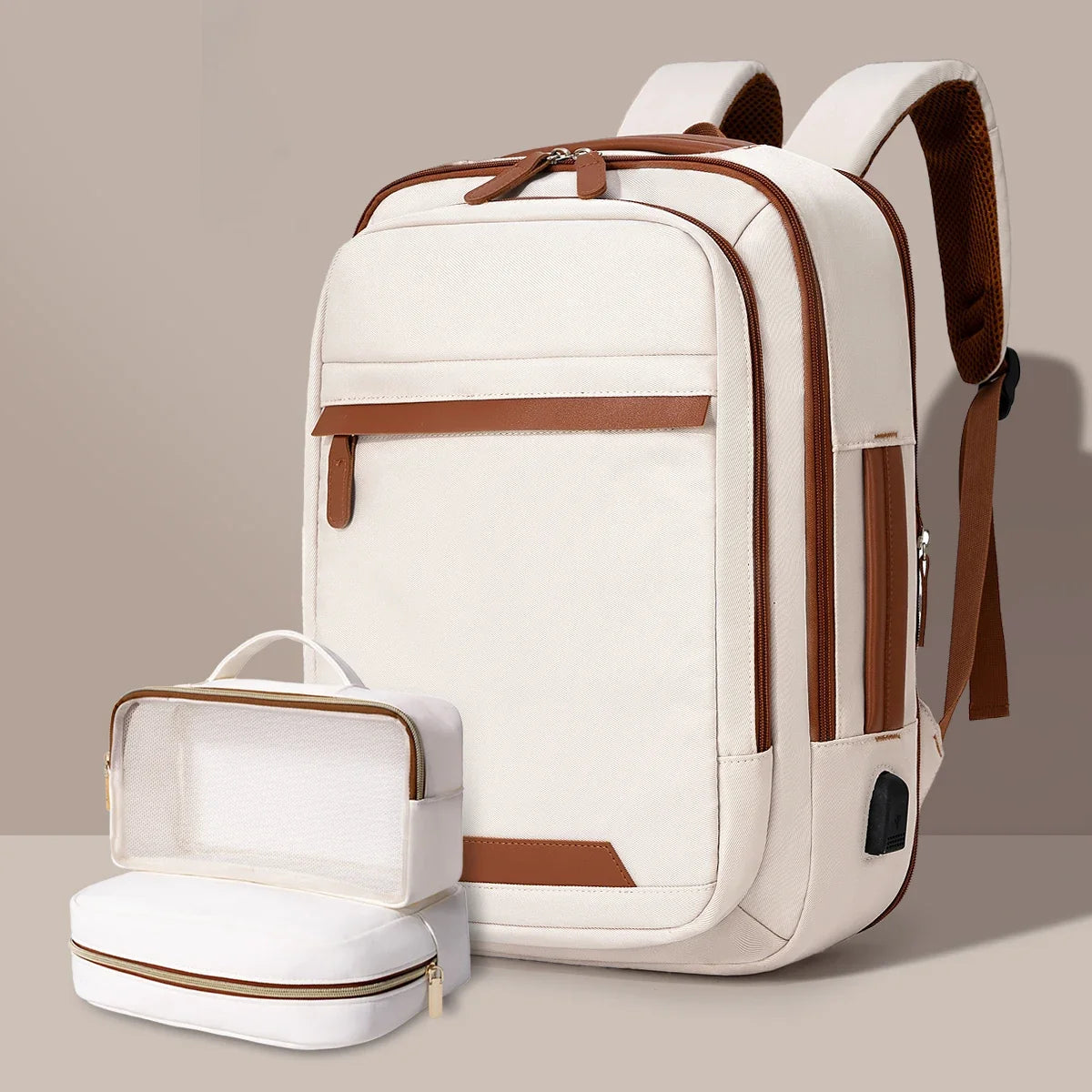 USB Rechargeable Laptop Backpack - Waterproof Large Capacity Unisex School & Travel Bag