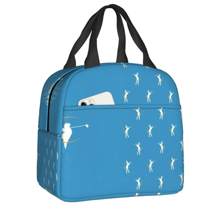 Golf & Beer Insulated Lunch Bag - Reusable Thermal Cooler for Work, School & Sports
