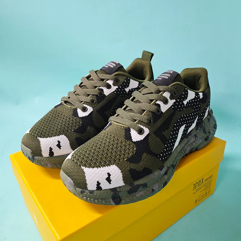 Men’s Camouflage Running Shoes – Breathable Lightweight Sports Sneakers for Jogging, Hiking & Fitness Training