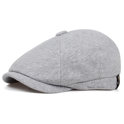 Retro Men’s Newsboy Cap — British Octagonal Herringbone Flat Painter Hat Autumn Winter Hip Hop Beret