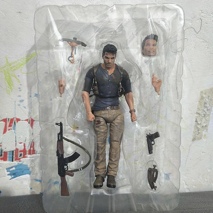 Uncharted 4 Nathan Drake Action Figure - A Thief’s End Collectible Model Toy Gift