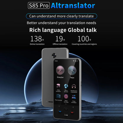 S85 Pro Language Translator Device – 138 Languages, Voice & Video Recording, Offline Translation, 8GB, 2000mAh