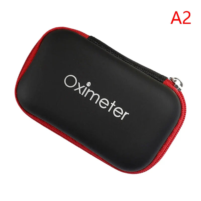 Hard EVA Portable SpO2 Finger Pulse Oximeter Carrying Case – Zipper Storage Bag for Earphones, Data Cable, and Travel