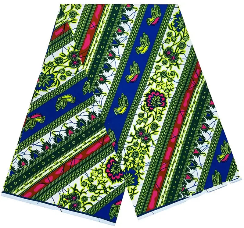 100% Cotton Ankara Wax Fabric - High Quality Soft Real Dutch Pagne Print for Dresses & Sewing