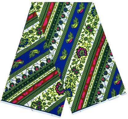 100% Cotton Ankara Wax Fabric - High Quality Soft Real Dutch Pagne Print for Dresses & Sewing