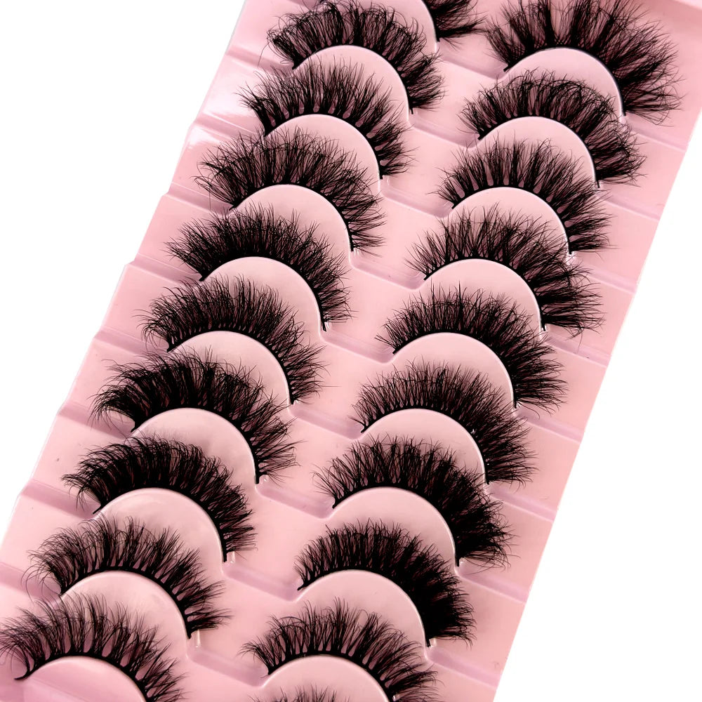 38 Styles 10 Pairs 3D Mink False Eyelashes – Natural Short & Long Fake Lashes Makeup Extension Kit