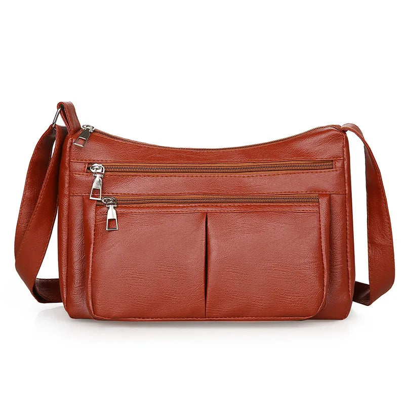 Women’s Korean Shoulder Bag - Luxury Style Soft Leather Versatile Crossbody Handbag