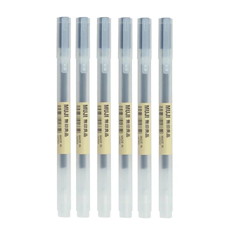 MUJI Gel Pen Set - 6 or 8 Pack 0.38mm/0.5mm Fine Point Black, Blue & Red Japanese Stationery