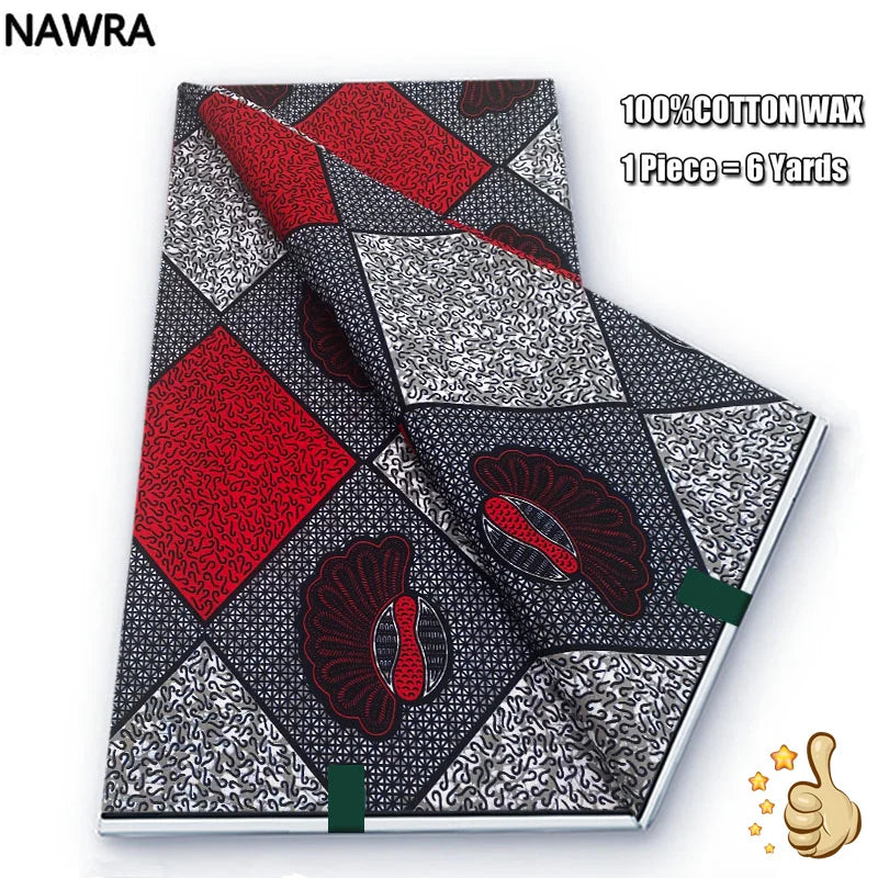 Original 100% Cotton African Wax Print Fabric - Soft Ankara Batik DIY Pagne
