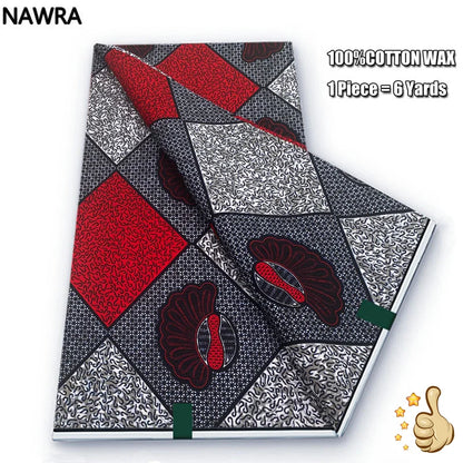 Original 100% Cotton African Wax Print Fabric - Soft Ankara Batik DIY Pagne
