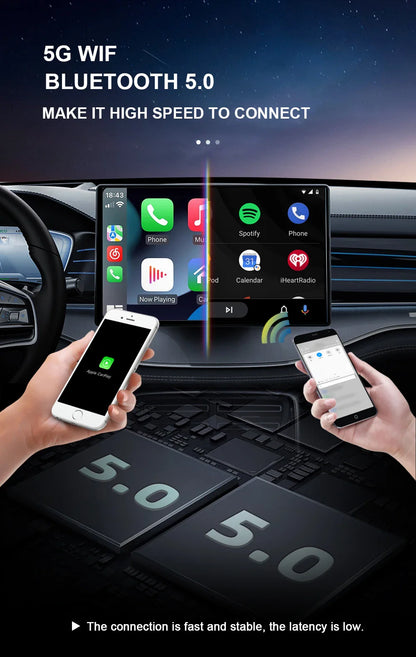 Acodo 2025 Android 14 3-in-1 CarPlay AI Box Wireless Adapter for Android Auto, YouTube & Netflix – Universal Plug and Play TV Box