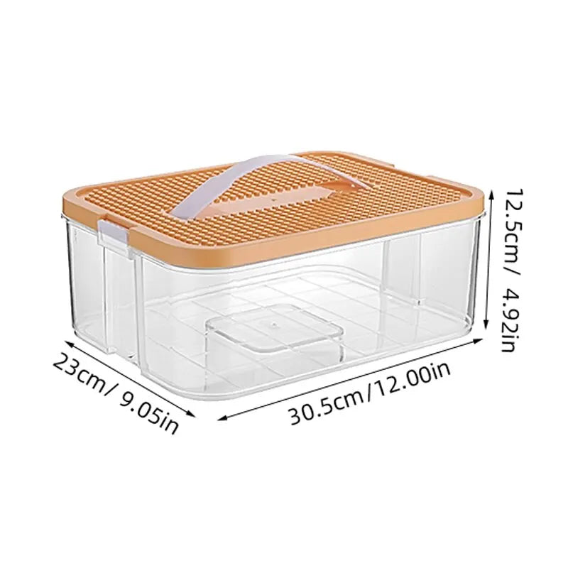 Brick-Shaped Building Blocks Storage Box for Kids – Stackable Plastic Toy Organizer Bin with Lid for Sundries & Toys