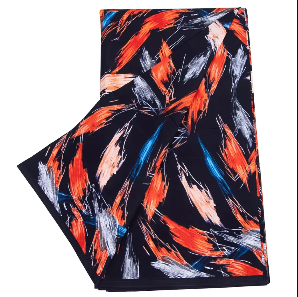 African Ankara Wax Print Fabric - 100% Cotton Real Wax African Patchwork Material for Dresses A-29