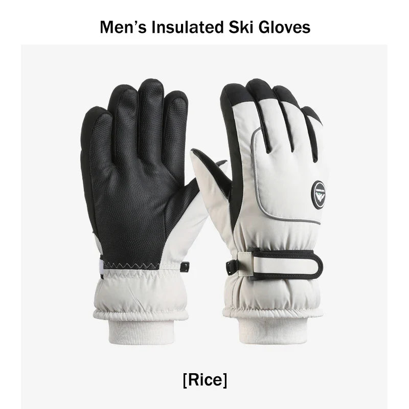Men’s Waterproof Winter Ski Gloves – Thermal Touchscreen Cold Weather Gloves for Skiing, Cycling & Outdoor Sports