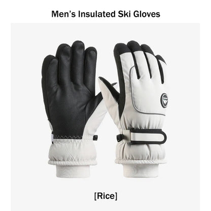 Men’s Waterproof Winter Ski Gloves – Thermal Touchscreen Cold Weather Gloves for Skiing, Cycling & Outdoor Sports