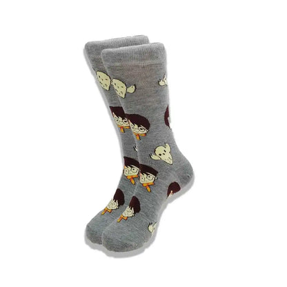 Spring and Autumn Cartoon Movie Character Socks for Men & Women – Funny Fashion High Quality Crew Tube Socks, Unisex Casual Cotton Socks