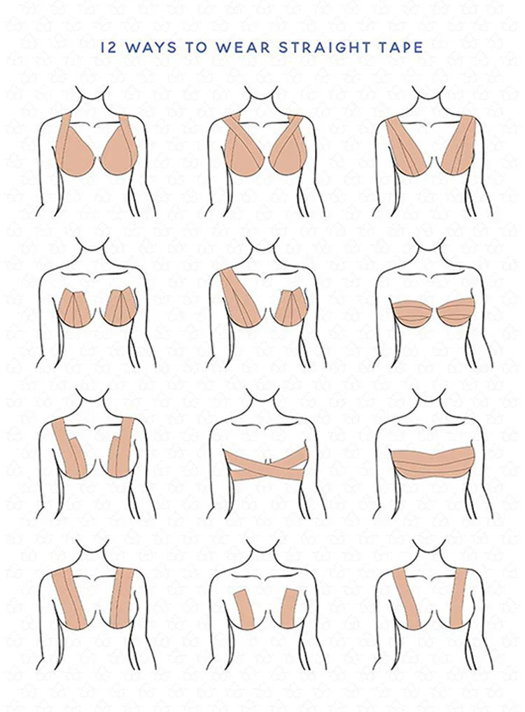 Women’s Boob Tape & Adhesive Bra – Invisible Nipple Pasties, Breast Lift Push-Up Tape, Strapless Pad Sticker