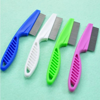 Stainless Steel Comfort Flea Hair Grooming Comb - Home Pet Animal Care Comb for Cat Dog - Protect Your Pet from Fleas