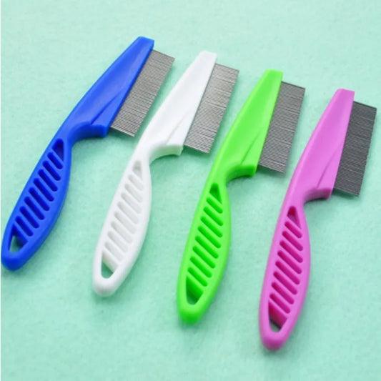 Stainless Steel Comfort Flea Hair Grooming Comb - Home Pet Animal Care Comb for Cat Dog - Protect Your Pet from Fleas