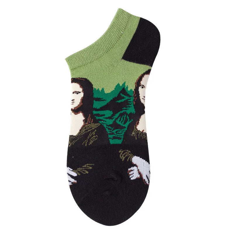 Combed Cotton Ankle Socks for Men & Women - Funny Beer, Fruit & Food Novelty Low Cut Socks (EU 38-43)