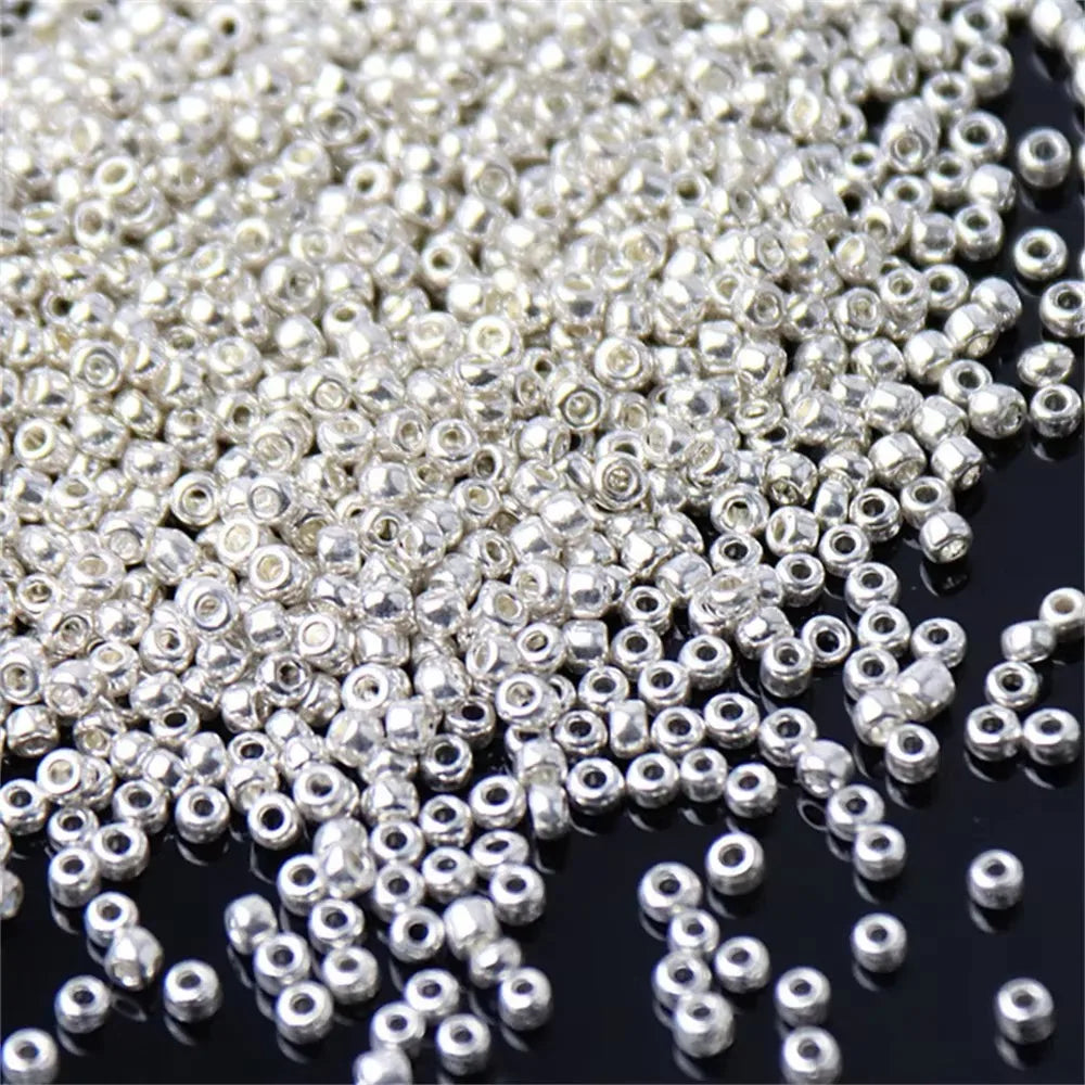 White Czech Glass Seed Beads 1.5mm–4mm for DIY Jewelry Making & Craft Projects