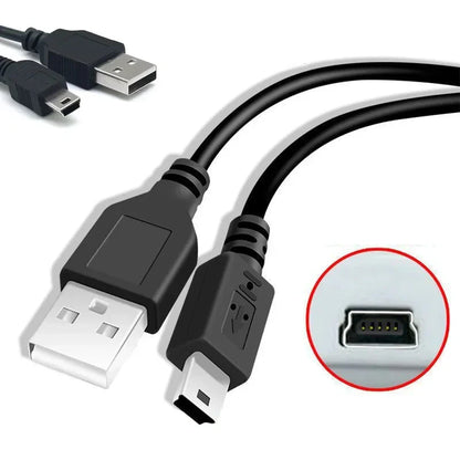 USB 2.0 Male A to Mini B 5-Pin Charging Cable for Digital Cameras Data Transfer & Power Cord Mini USB Charger Cable 1-5 Pack High Speed Sync Cable