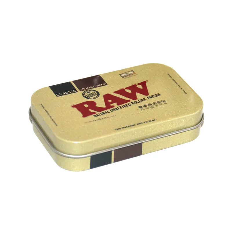 Metal Flip Storage Tin - Sealed Tobacco, Rolling Paper, Jewelry, Candy, Coin & Key Organizer