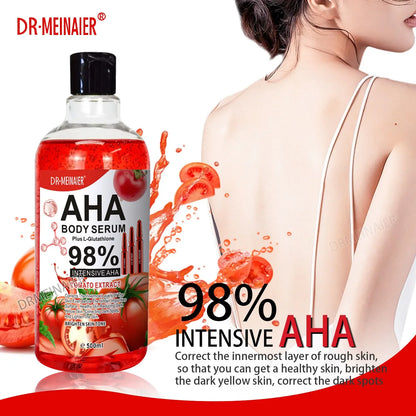 500ml AHA Moisturizing Face & Body Serum - Hydrating, Brightening & Firming Skin Care for Women & Men
