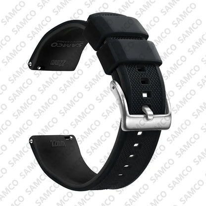 Premium Silicone Watch Band - Quick Release Rubber Replacement Strap for 18mm 20mm 22mm Watches