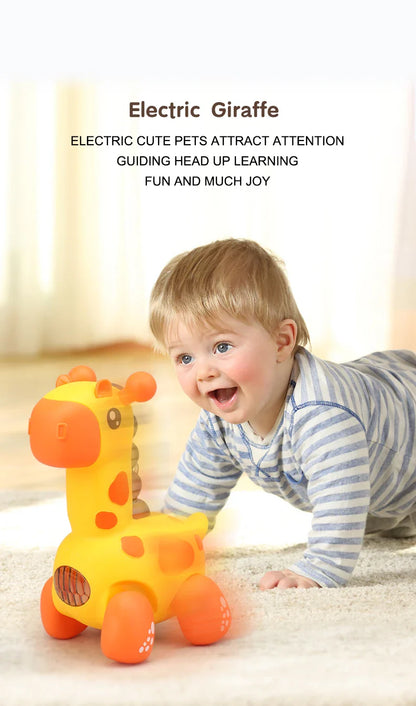 Giraffe Crawling Toy with Lights & Music – Educational Rope Toy for Toddlers, Early Learning Puzzle Toy