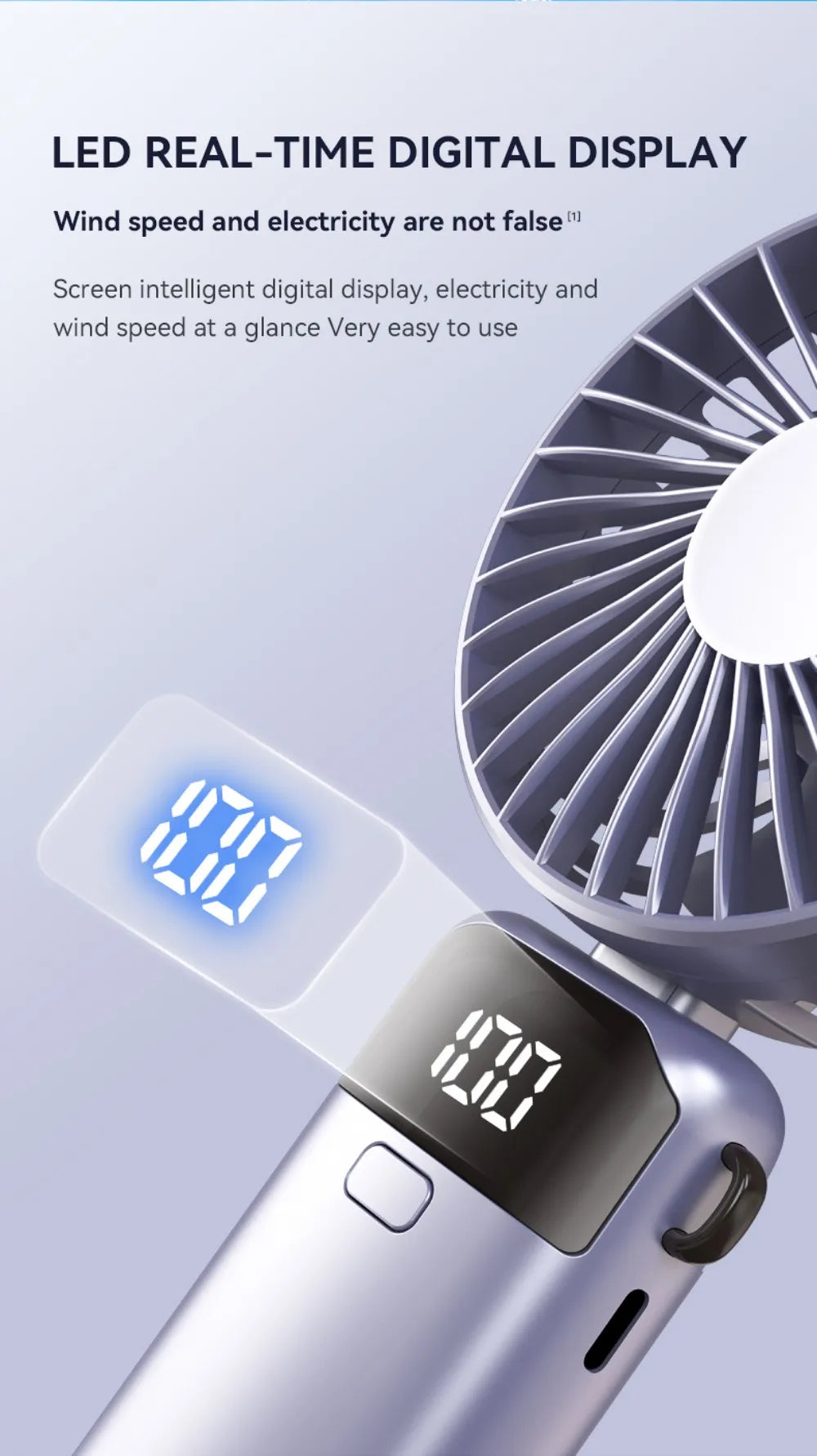 Portable Mini USB Fan – Handheld & Desktop Fan with Phone Holder, 3-Speed Adjustable Wind, Long Battery Life, Multi-Function Cooling Fan