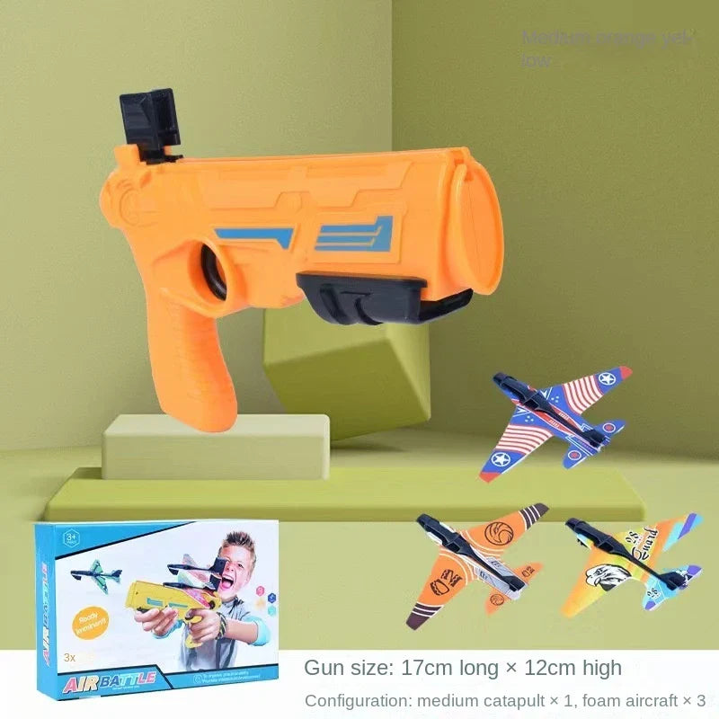 Outdoor Parent-Child Sports Toy - Children's Ejection Aircraft Shooting Game Set - Boy's Gift Shooting Aircraft Toy