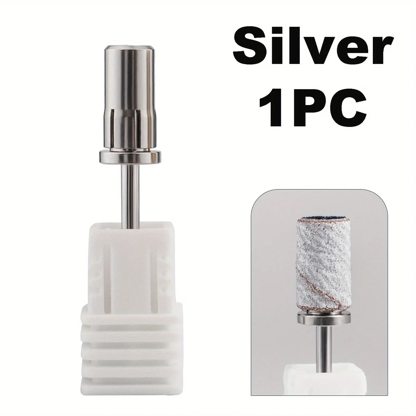 Nail Art Sanding Band Mandrel Bit - Titanium Grinding Head Shaft for Manicure and Pedicure Exfoliating Tools