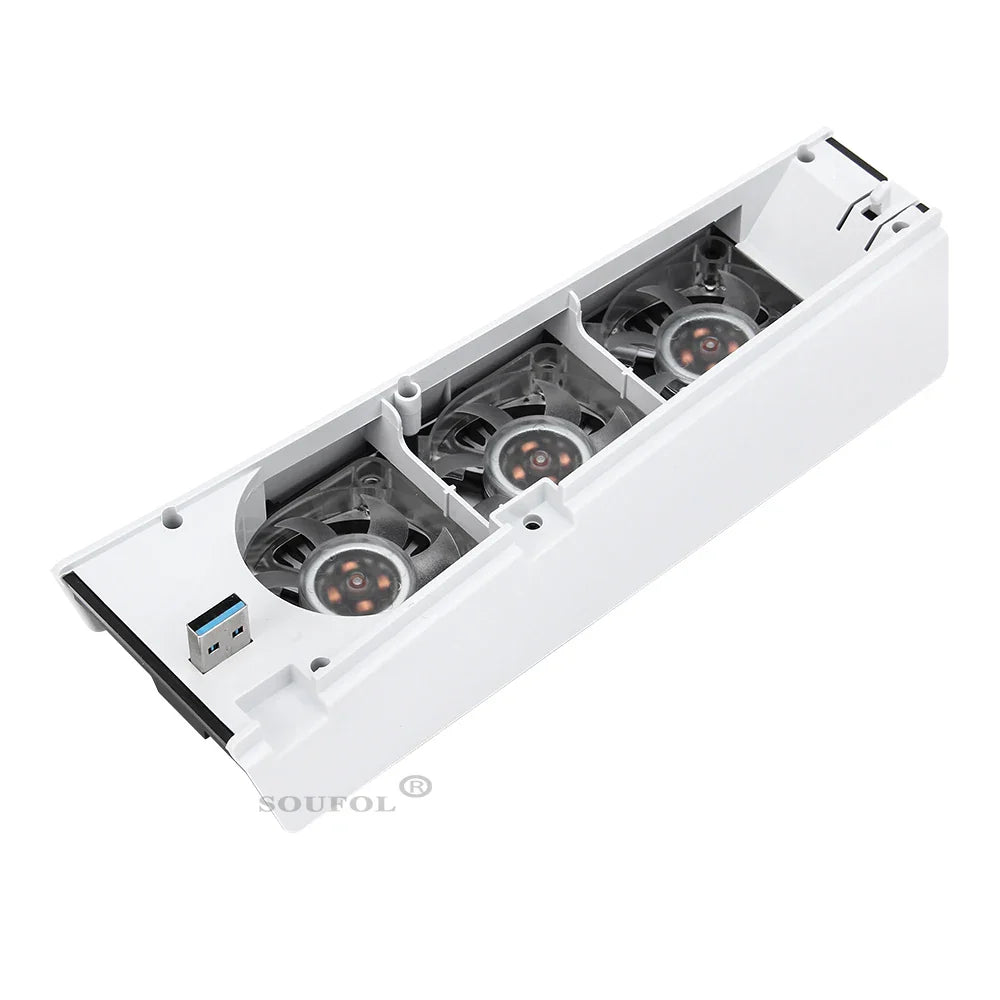 Upgraded PS5 Cooling Fan – Quiet USB 3.0 Hub with LED Light for Disc & Digital Edition Console Accessories