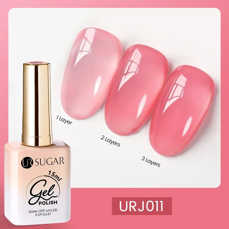 UR SUGAR Champagne Gold Silver Reflective Glitter Gel Nail Polish 15ml - Semi-Permanent Soak Off UV Manicure Art Varnish