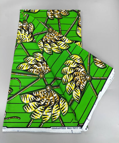 African Real Wax Print Fabric - 100% Cotton Nigerian Ankara Sewing Material for Party Dresses