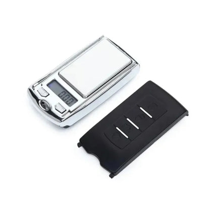 Mini Digital Pocket Gram Scale - 0.01g Precision Car Key Shape Electronic Weight Scale with LCD Display & Batteries