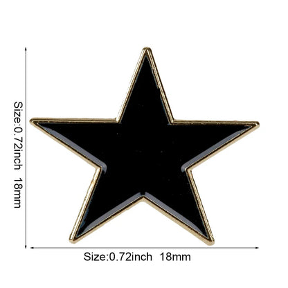 Baby Blue Metal Star Lapel Pin Brooch – Colorful Enamel Star Badge Accessories for Jackets, Bags & Fashion Outfit Decor
