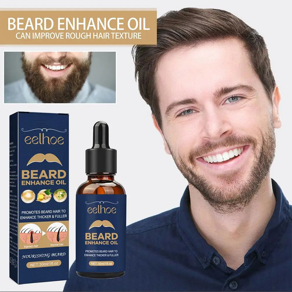 30ml Men’s Beard Growth Oil – Nourishing Beard Care Serum for Softening, Strengthening, Thickening & Grooming Styling Beard Oil for Fuller Beard Growth