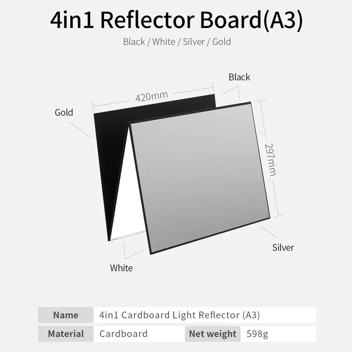 Selens Folding Photography Reflector – Thick Cardboard Paper Board for Camera Photo Shooting and Photography Props