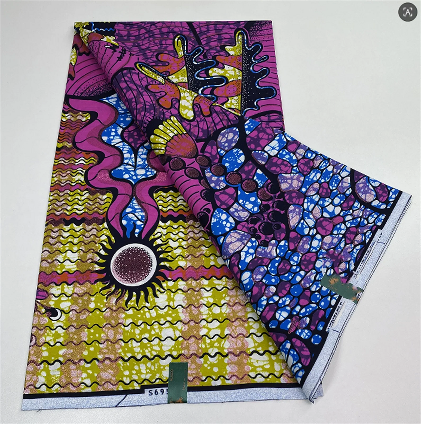 Original African Wax Print Fabric - 6 Yards 100% Cotton Nigerian Ankara Sewing Material