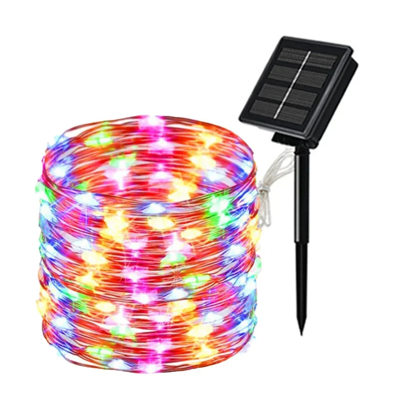 Solar LED Fairy String Lights - Waterproof Outdoor Garden Twinkle Lights for Patio & Party Decor