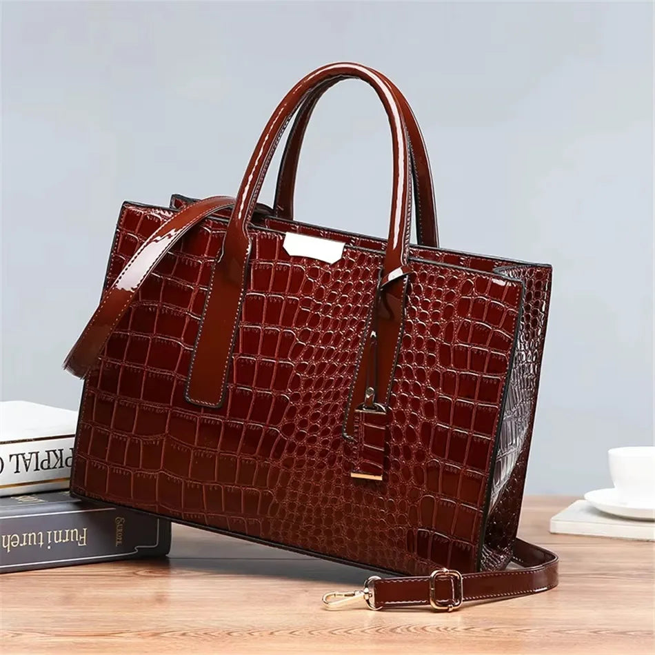 Luxury Women’s Leather Handbag – Large Capacity Shoulder & Crossbody Designer Bag
