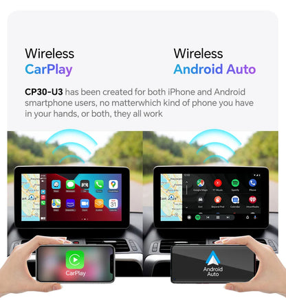 Mini U3 Smart Box for Mazda – Wireless CarPlay & Android Auto, Plug & Play with OTA Upgrade