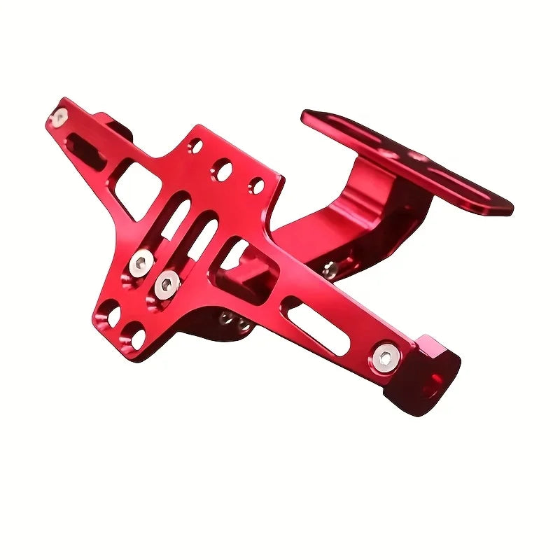 Motorcycle Rear License Plate Mount — Aluminum Alloy Bracket, Universal Motorcycle Accessory & Modification Part